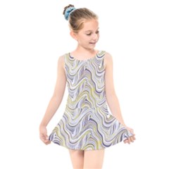 Electric Field Art Xxxvii Kids  Skater Dress Swimsuit