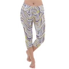 Electric Field Art Xxxvii Lightweight Velour Capri Yoga Leggings