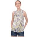 Electric Field Art XXXVII High Neck Satin Top View1