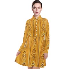 Electric Field Art Xxxix Long Sleeve Chiffon Shirt Dress