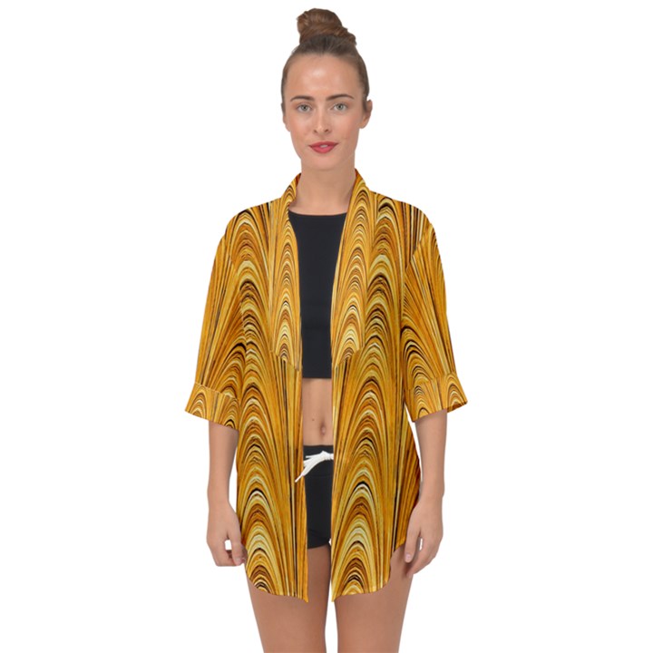 Electric Field Art XXXIX Open Front Chiffon Kimono