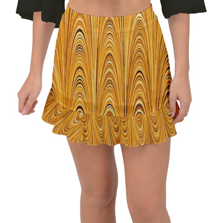 Electric Field Art XXXIX Fishtail Mini Chiffon Skirt