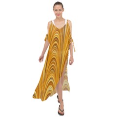 Electric Field Art Xxxix Maxi Chiffon Cover Up Dress