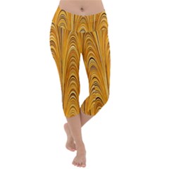 Electric Field Art Xxxix Lightweight Velour Capri Yoga Leggings