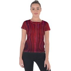 Electric Field Art Xli Short Sleeve Sports Top  by okhismakingart