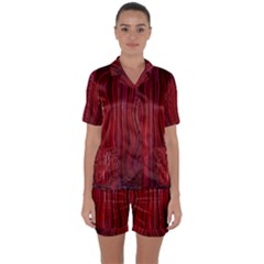 Electric Field Art Xli Satin Short Sleeve Pyjamas Set by okhismakingart