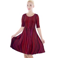 Electric Field Art Xli Quarter Sleeve A-line Dress