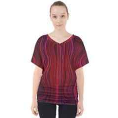 Electric Field Art Xli V-neck Dolman Drape Top by okhismakingart