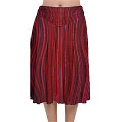 Electric Field Art Xli Velvet Flared Midi Skirt by okhismakingart