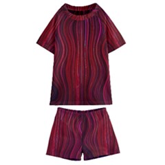 Electric Field Art Xli Kids  Swim Tee And Shorts Set