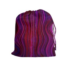 Electric Field Art Xlii Drawstring Pouch (xl) by okhismakingart