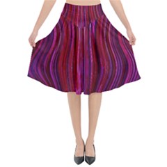 Electric Field Art Xlii Flared Midi Skirt by okhismakingart