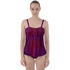 Electric Field Art Xlii Twist Front Tankini Set by okhismakingart