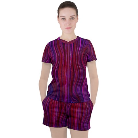 Electric Field Art Xlii Women s Tee And Shorts Set by okhismakingart