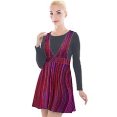 Electric Field Art Xlii Plunge Pinafore Velour Dress