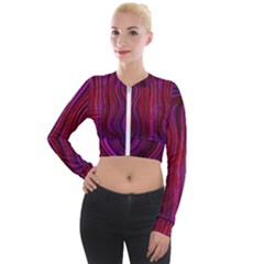 Electric Field Art Xlii Long Sleeve Cropped Velvet Jacket