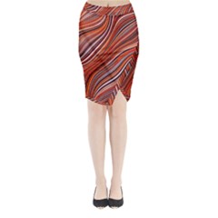 Electric Field Art Xliii Midi Wrap Pencil Skirt by okhismakingart