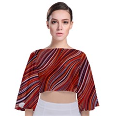 Electric Field Art Xliii Tie Back Butterfly Sleeve Chiffon Top by okhismakingart