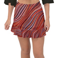 Electric Field Art Xliii Fishtail Mini Chiffon Skirt