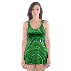 Electric Field Art Xliv Skater Dress Swimsuit by okhismakingart