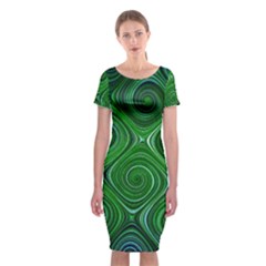 Electric Field Art Xliv Classic Short Sleeve Midi Dress by okhismakingart