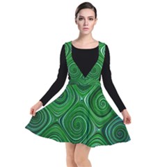 Electric Field Art Xliv Plunge Pinafore Dress