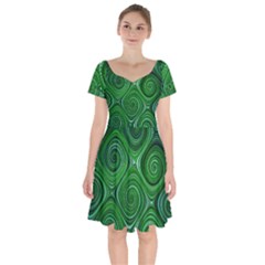 Electric Field Art Xliv Short Sleeve Bardot Dress by okhismakingart