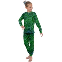 Electric Field Art Xliv Kids  Long Sleeve Set  by okhismakingart