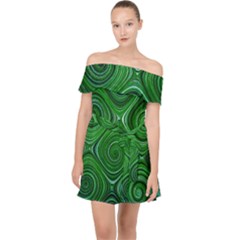 Electric Field Art Xliv Off Shoulder Chiffon Dress