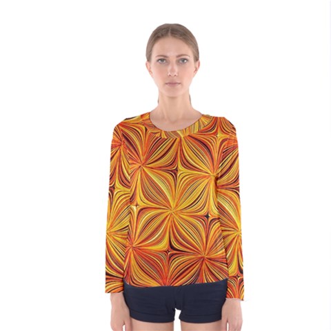 Electric Field Art Xlv Women s Long Sleeve Tee by okhismakingart