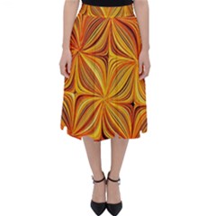 Electric Field Art Xlv Classic Midi Skirt by okhismakingart