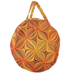 Electric Field Art Xlv Giant Round Zipper Tote by okhismakingart