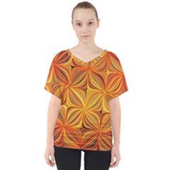 Electric Field Art Xlv V-neck Dolman Drape Top by okhismakingart