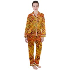 Electric Field Art Xlv Satin Long Sleeve Pyjamas Set