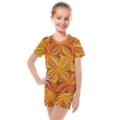 Electric Field Art Xlv Kids  Mesh Tee And Shorts Set