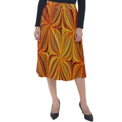 Electric Field Art Xlv Classic Velour Midi Skirt  by okhismakingart