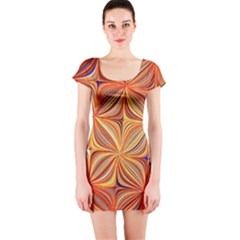 Electric Field Art Xlvi Short Sleeve Bodycon Dress by okhismakingart