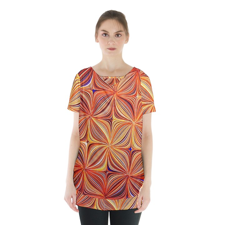 Electric Field Art XLVI Skirt Hem Sports Top