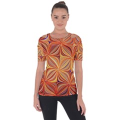 Electric Field Art Xlvi Shoulder Cut Out Short Sleeve Top by okhismakingart