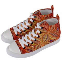 Electric Field Art Xlvi Women s Mid-top Canvas Sneakers by okhismakingart