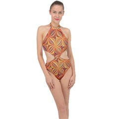 Electric Field Art Xlvi Halter Side Cut Swimsuit