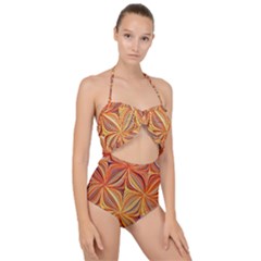 Electric Field Art Xlvi Scallop Top Cut Out Swimsuit