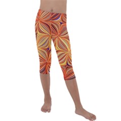 Electric Field Art Xlvi Kids  Lightweight Velour Capri Leggings 