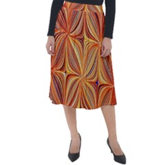 Electric Field Art Xlvi Classic Velour Midi Skirt  by okhismakingart