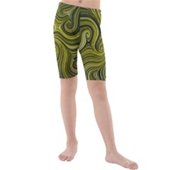 Electric Field Art Xlviii Kids  Mid Length Swim Shorts by okhismakingart