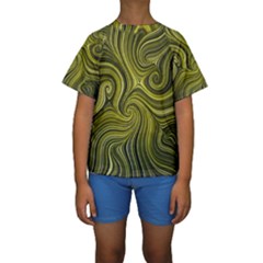 Electric Field Art Xlviii Kids  Short Sleeve Swimwear by okhismakingart