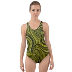 Electric Field Art Xlviii Cut-out Back One Piece Swimsuit by okhismakingart