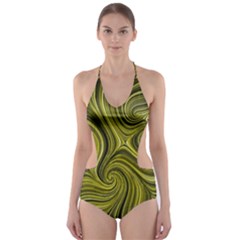 Electric Field Art Xlviii Cut-out One Piece Swimsuit by okhismakingart