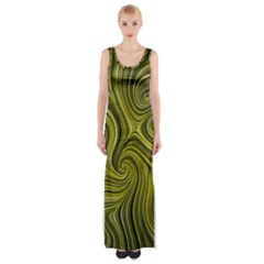 Electric Field Art Xlviii Maxi Thigh Split Dress by okhismakingart