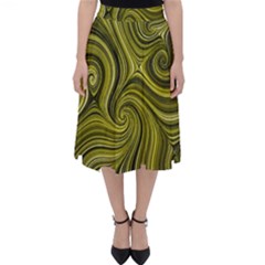 Electric Field Art Xlviii Classic Midi Skirt by okhismakingart